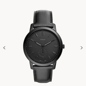 The Minimalist Two-Hand Black Leather Watch